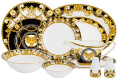 Обеденный сервиз Royal Crown Монплезир костяной фарфор RC9-50/1DS-666B
