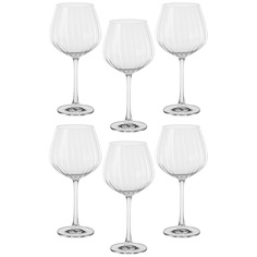 Набор из 6 штук Бокалы для вина Crystal Bohemia Columba optic 0.64 л