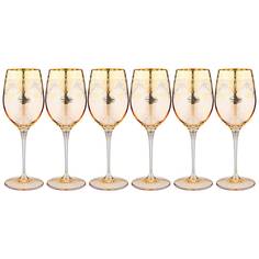 Набор из 6 штук Бокалы для вина Art Decor Amalfi ambra oro 0.38 л
