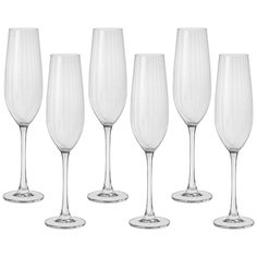 Набор из 6 штук Бокалы для шампанского Crystal Bohemia Columba optic 0.26 л
