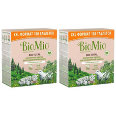 Таблетки для посудомоечной машины BioMio Bio-Total с маслом эвкалипта 100 шт х 2уп