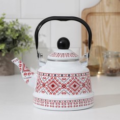 Чайник «Скандинавия», 1,1 л, 19x14x21 см, индукция, цвет белый No Brand