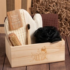 Набор подарочный Этель "Лёгкого пара" полотенце и аксс (6 предм) Bazar