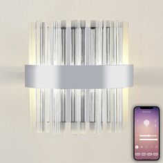 Светодиодное бра нимб с моб. приложением 30W, хром, LED Natali Kovaltseva