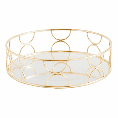 Поднос Silver&Gold декоративный стекло 20 см в ассортименте No Brand