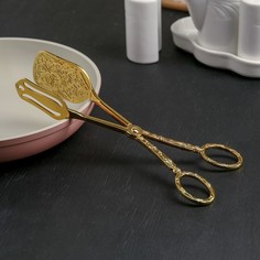 Щипцы для подачи «Рахат золото», прямоугольные, 22 см No Brand