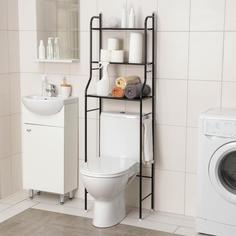 Стеллаж над унитазом, 47x25x152 см, цвет чёрный No Brand
