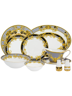 Набор столовой посуды костяной фарфор 6 персон Royal Crown RC9-27-1DS-660B