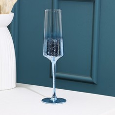 Бокал для шампанского Magistro «Мерцание», 190 мл, цвет синий