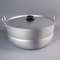 Кастрюля, 13 л, металлическая крышка, цвет серый No Brand