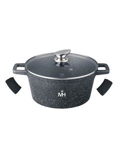 Кастрюля с крышкой MercuryHaus Granite алюминий 7,5л MC-1807