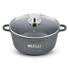 Кастрюля Kelli KL-4022-24 5,5л мраморное покрытие