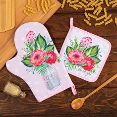 Набор кухонный Be bright варежка-прихватка 20х28см, прихватка 17х17см Доляна