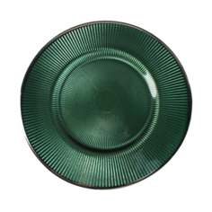Тарелка обеденная «Эмеральд», d=27 см, цвет зелёный с серебряной отводкой No Brand