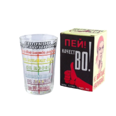 Стакан граненый в подарочной упаковке "Трезвенника" 250 мл No Brand