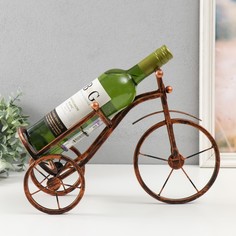 Сувенир металл под бутылку велосипед трёхколесный под бронзу 36х36 см No Brand