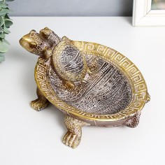 Сувенир "Черепаха сухопутная", узоры на цветном панцире 22х25,5х9 см No Brand