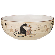 Салатник Agness Парижские коты 16.5х16.5х6см 800мл доломит 358-1745_