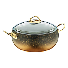 Кастрюля с крышкой алюминий O.M.S. Collection 7,5л 3141-30-Gd