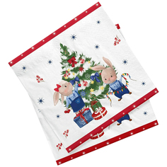 Салфетки бумажные 33x33x2 см, 12 шт. No Brand