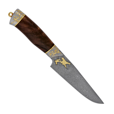 Нож Барибал с сюжетом Тетерев на ветке Златоустовский оружейный завод