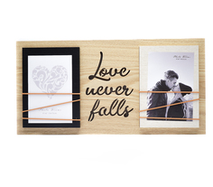 Фоторамка с подсветкой Fotografia на 2 фото 10x15 см, "Love never falls" Первое ателье