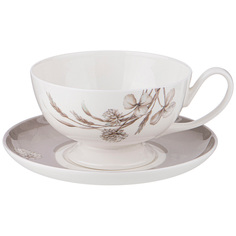 Чайная пара Lefard White Flower чашка 350мл, блюдце, фарфор 415-2241_