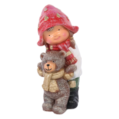 Фигурка ТПК Полиформ Девочка с мишкой 16x20x36 см