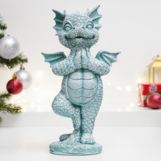 Фигура Хорошие сувениры дракончик стоит зеленая 13х22,5см