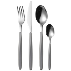Набор из 24 предметов, на 6 персон Столовые приборы Guzzini Cutlery My Fusion, серые