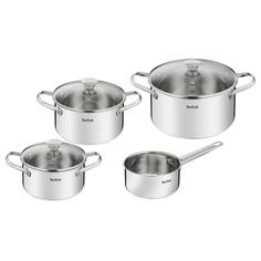 Набор посуды из 7 предметов Tefal Cook Eat ковш 16 см,кастрюли 16/20/24 см,крышки B921S784