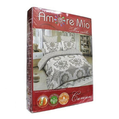 Комплект постельного белья amore mio полутораспальный мако-сатин 70 х 70 см разноцветный
