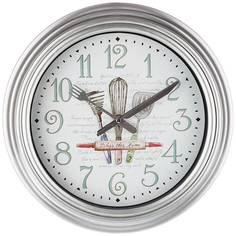 Часы настенные кварцевые Lefard Chef kitchen 31 см, циферблат 22.5 см, цвет серебро