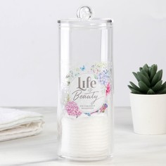Органайзер для ватных дисков "Life is Beauty", 20 х 8 см No Brand
