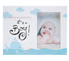 Фоторамка Fotografia 10x15 см, с подсветкой, "Its a Boy!", голубая Первое ателье