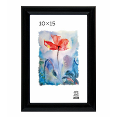 Фоторамка прямоугольная Зебра из пластика черная 10 х 15 см