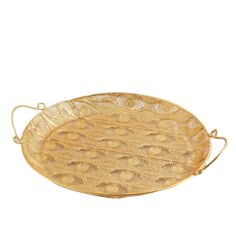 Поднос «Ренессанс», 39,5x34x3,5 см, цвет золотой No Brand
