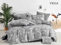 Комплект постельного белья Alanna Vega на резинке по углам поплин семейный