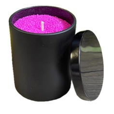 Свеча насыпная Candle-magic подсвечник матовый стакан с крышкой розовый
