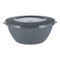 Миска Plast Team Stone серая с крышкой 284 мм 1 шт No Brand
