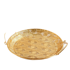 Поднос «Ренессанс», 35x30,5x3,5 см, цвет золотой No Brand