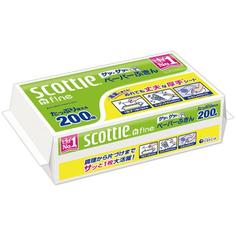 Nippon Paper Бумажные кухонные полотенца Crecia Scottie двухслойные коробка, 200 шт.