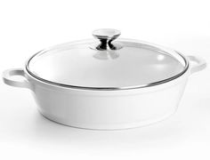 Кастрюля-сотейник со стеклянной крышкой Berndes VARIO CLICK INDUCTION WHITE (O 28 см) (032