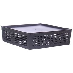 Корзина, 31х31х9 см, с крышкой, цвет коричневый No Brand