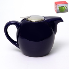 Чайник с фильтром Elrington, серия Феличита, глазурь, синий, 1300 мл