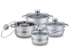 KL-4213 8-ми предметный набор посуды из нержавеющей стали KELLI No Brand