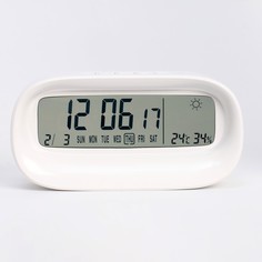 Часы электронные настольные, c термометром, гигрометром, 7 х 14.5 х 4 см No Brand
