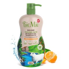Средство для мытья посуды, овощей и фруктов BioMio Bio-care Мандарин, концентрат, 750 мл No Brand