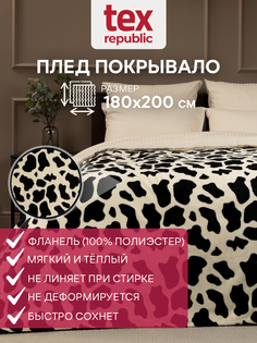 Плед 2-сп, 180х200 см, фланель, 100%пэ, Texrepublic, Далматинец, 59757