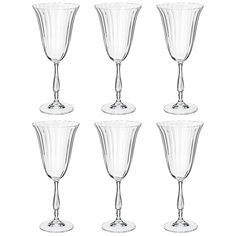 Набор из 6 штук Бокалы для вина Crystal Bohemia Fregata optic 350мл стекло 669-411_